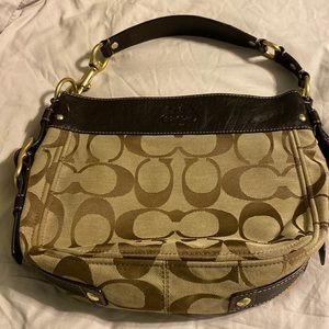 Nice Coach Leather/Canvas Well Made Handbag